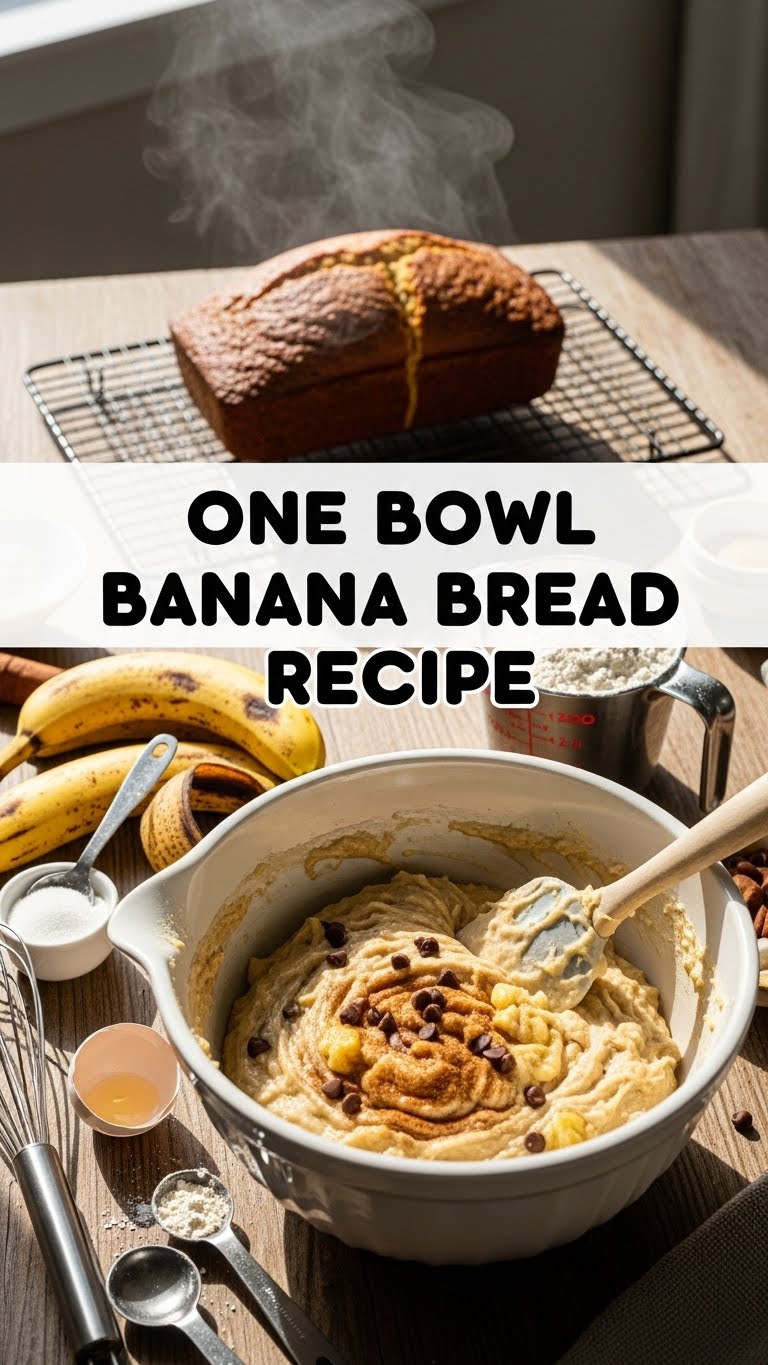 One Bowl Banana Bread Recipe