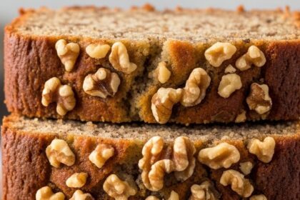 Banana Bread Recipe With Walnut Topping