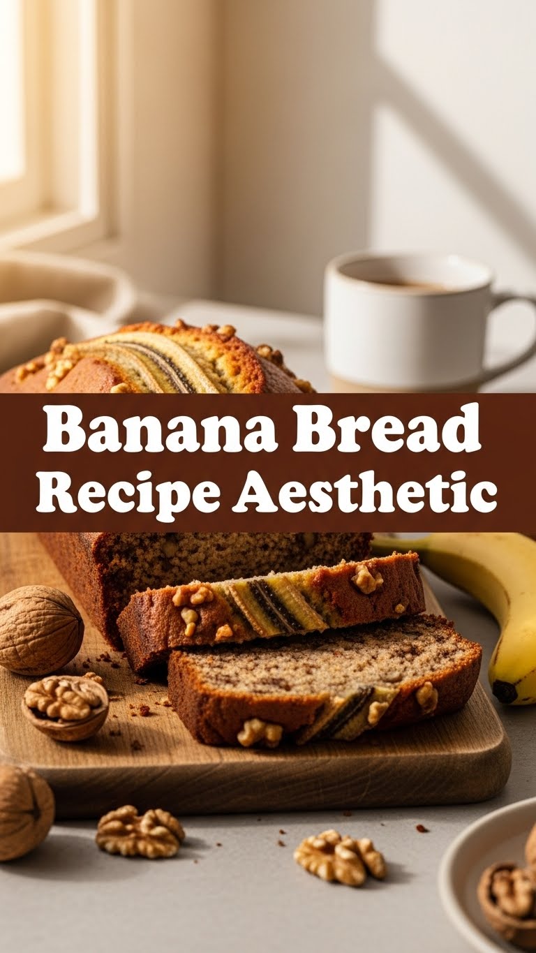 Banana Bread Recipe Aesthetic