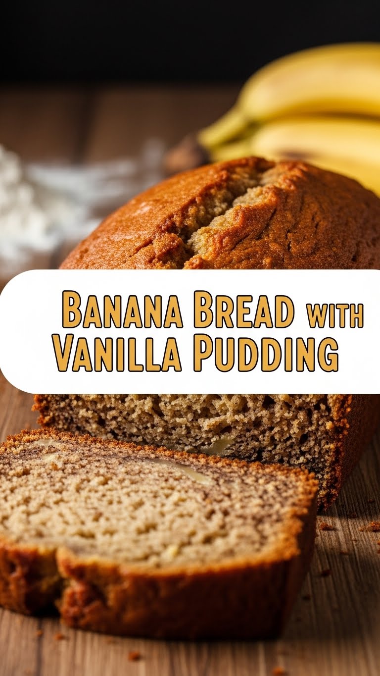 Banana Bread With Vanilla Pudding