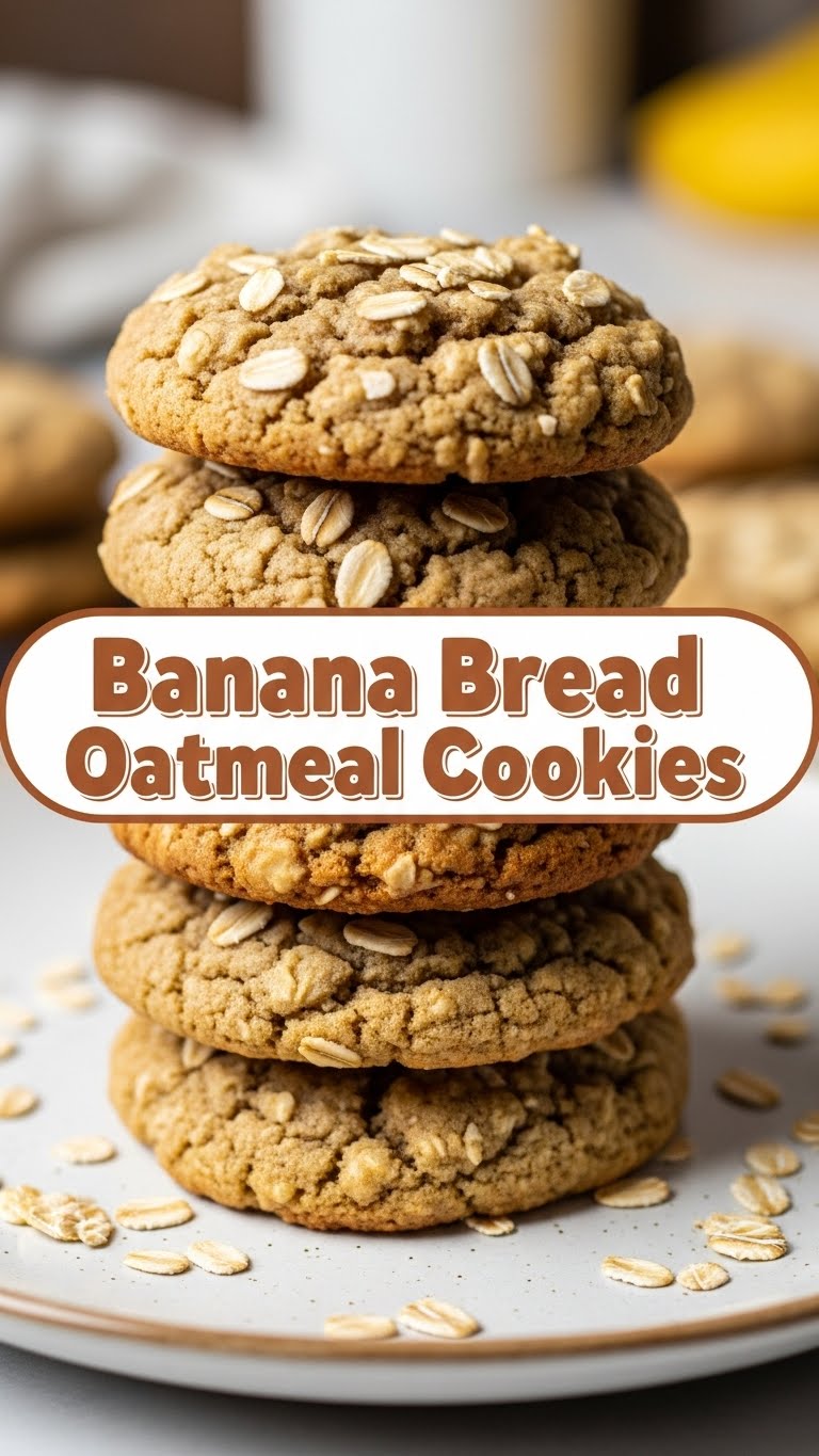 Banana Bread Oatmeal Cookies