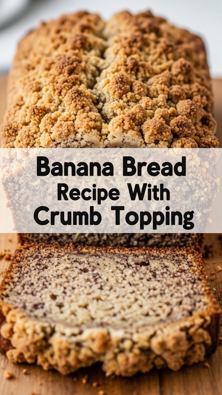 Banana Bread Recipe With Crumb Topping