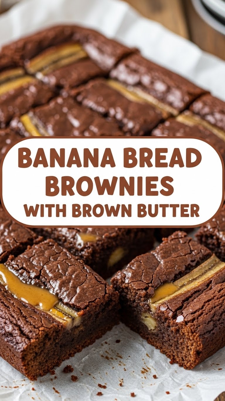 Banana Bread Brownies With Brown Butter