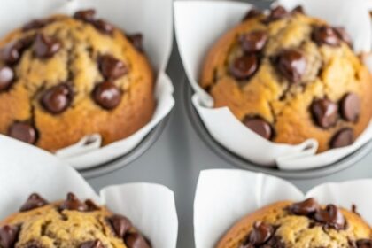 Banana Bread Chocolate Chip Muffins