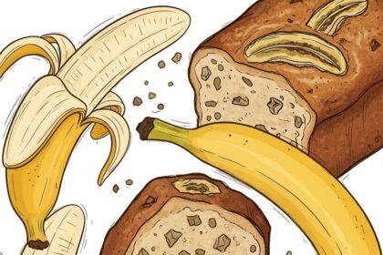 Banana Bread Illustration