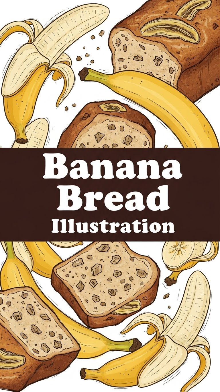 Banana Bread Illustration