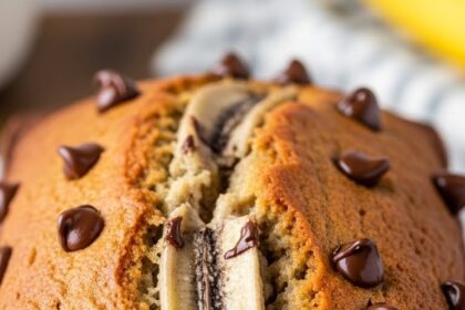 Healthy Banana Chocolate Chip Bread