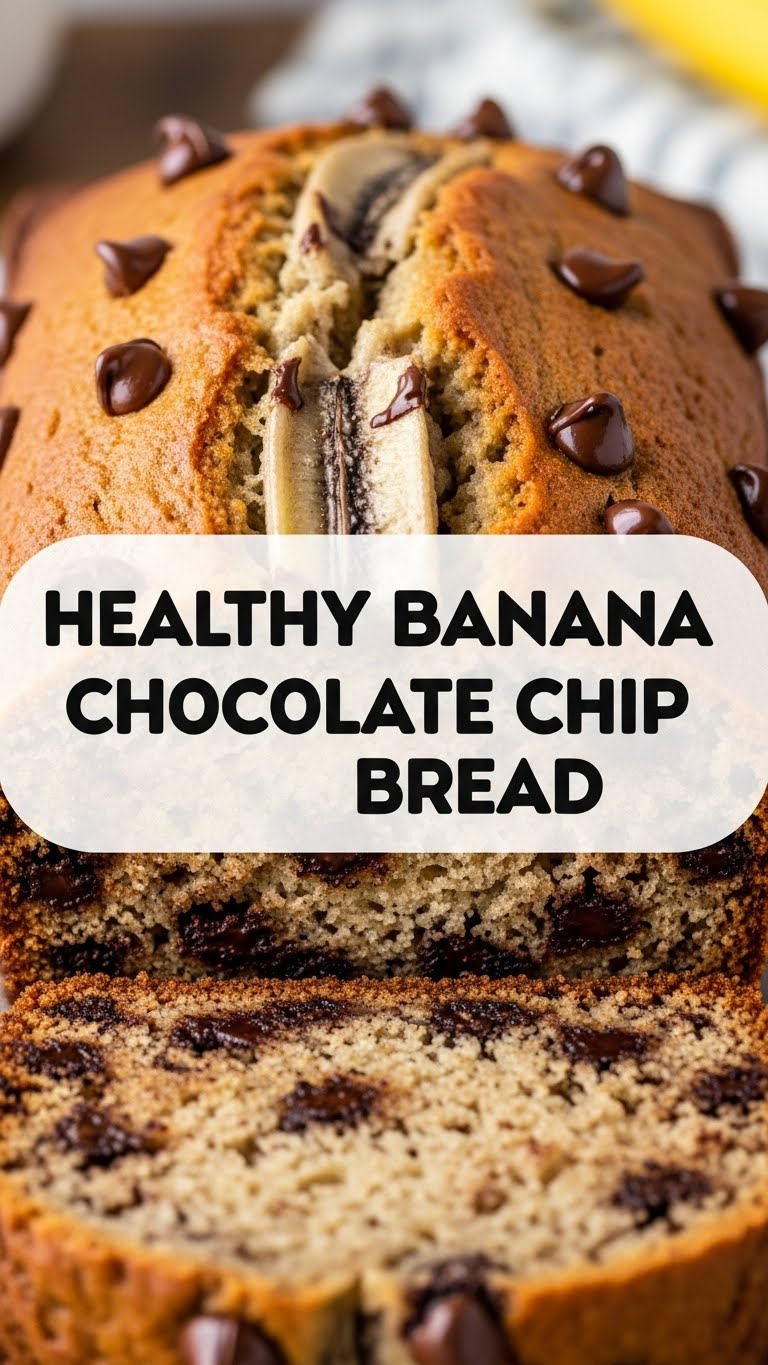 Healthy Banana Chocolate Chip Bread