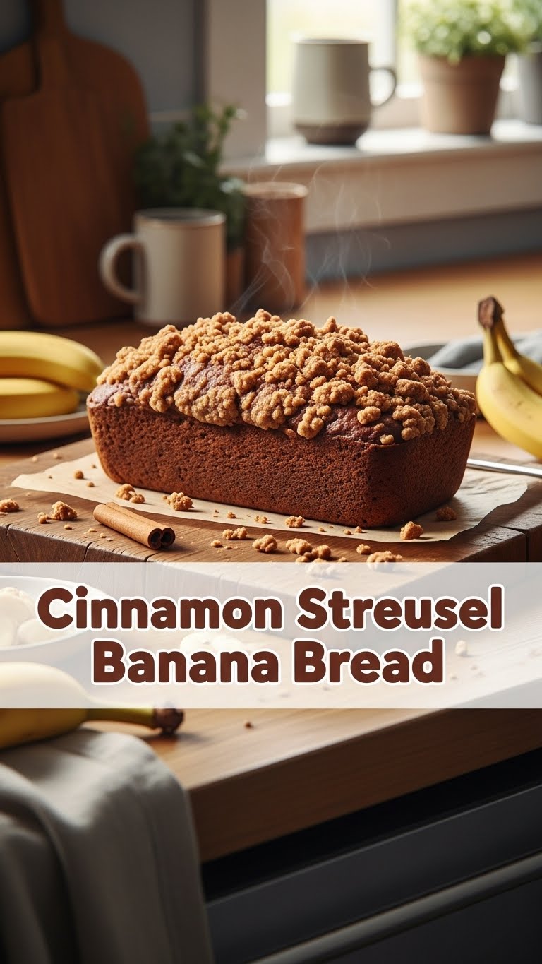Cinnamon Streusel Banana Bread
