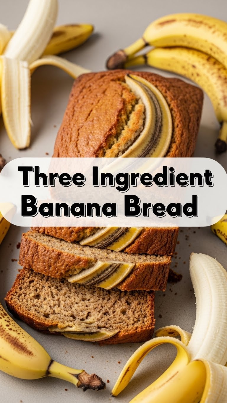 Three Ingredient Banana Bread
