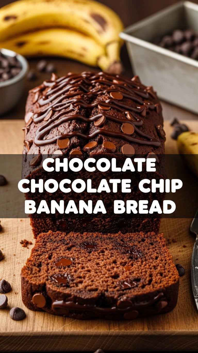 Chocolate Chocolate Chip Banana Bread