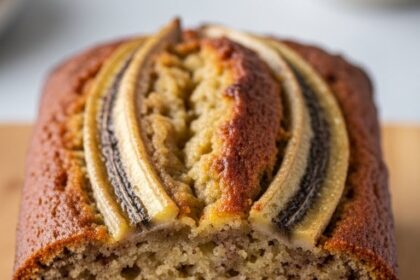 Banana Bread With Two Bananas