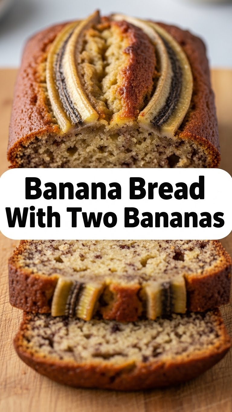 Banana Bread With Two Bananas