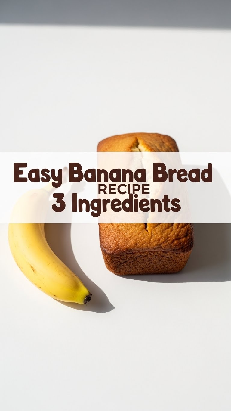 Easy Banana Bread Recipe 3 Ingredients
