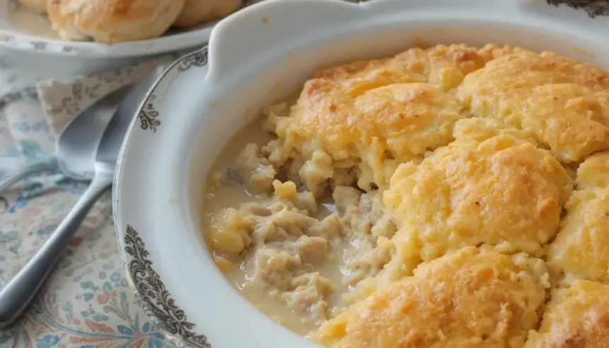 Easy Family Recipes Cheddar Bay Biscuit Chicken Pot Pie