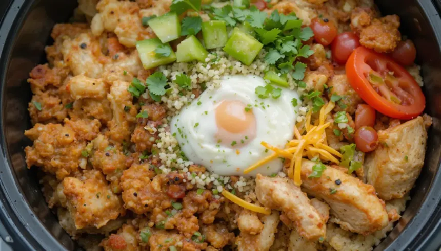 Chicken Crockpot Recipes Burrito Bowl