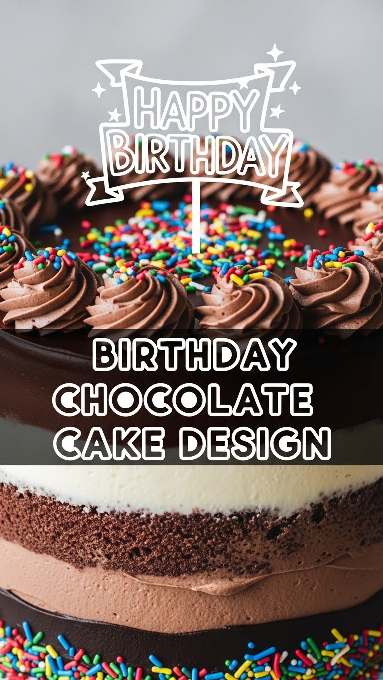 Birthday Chocolate Cake Design