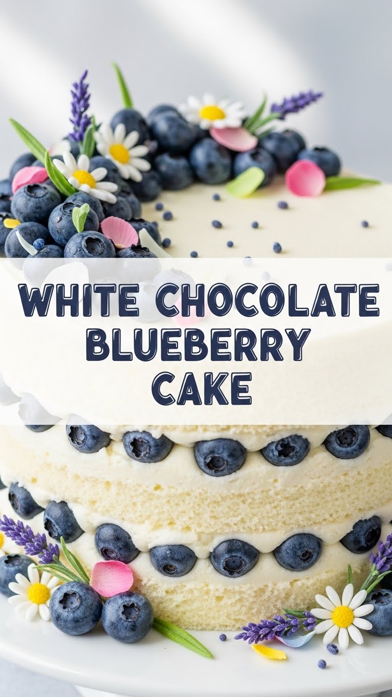 White Chocolate Blueberry Cake