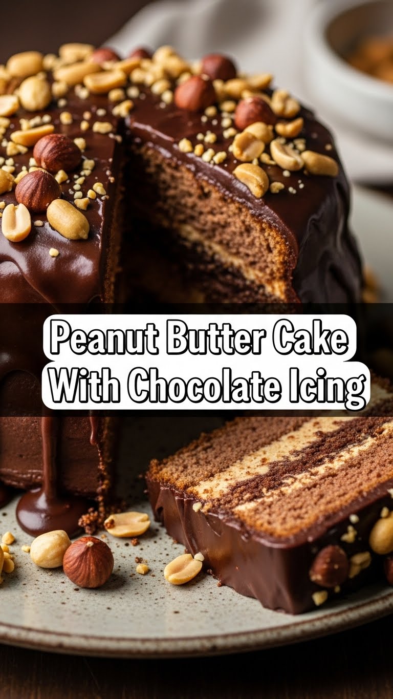 Peanut Butter Cake With Chocolate Icing