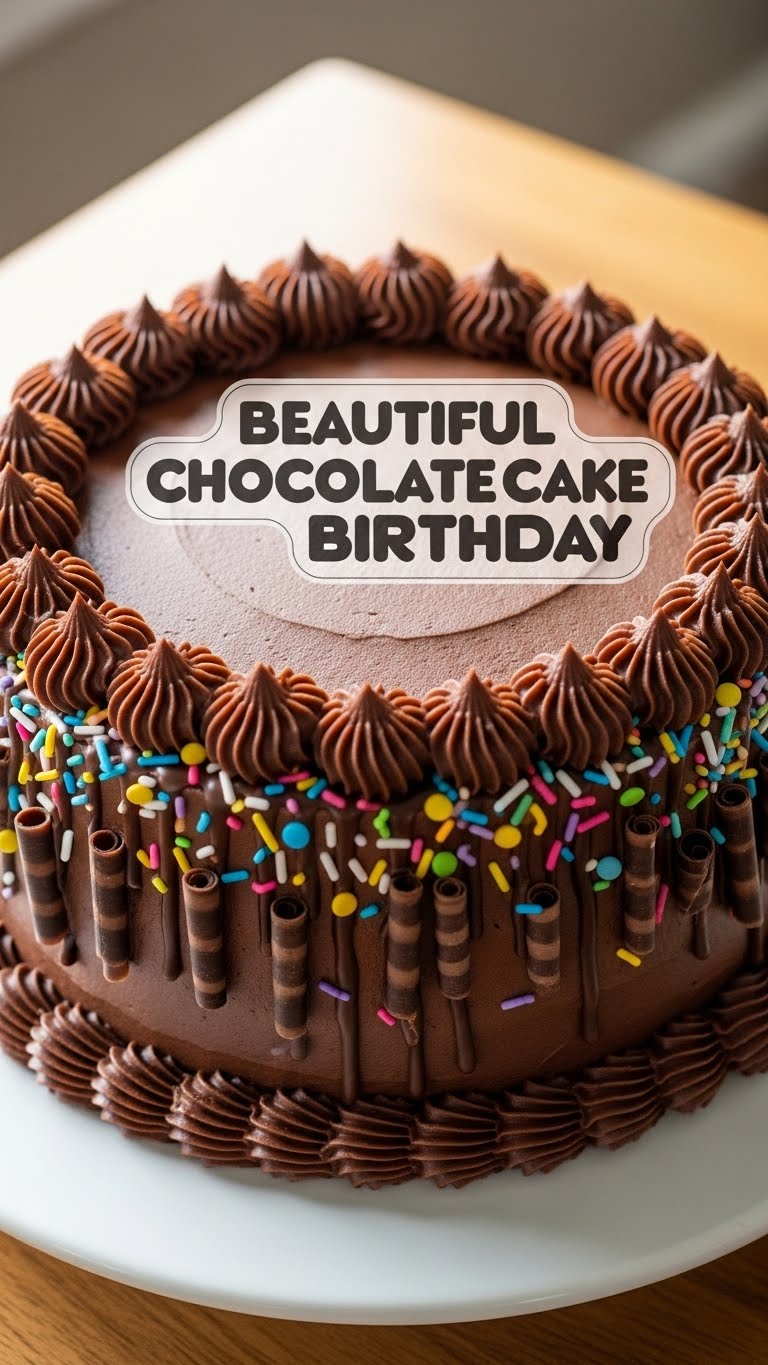 Beautiful Chocolate Cake Birthday