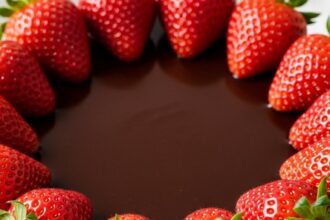 Dark Chocolate Strawberry Cake