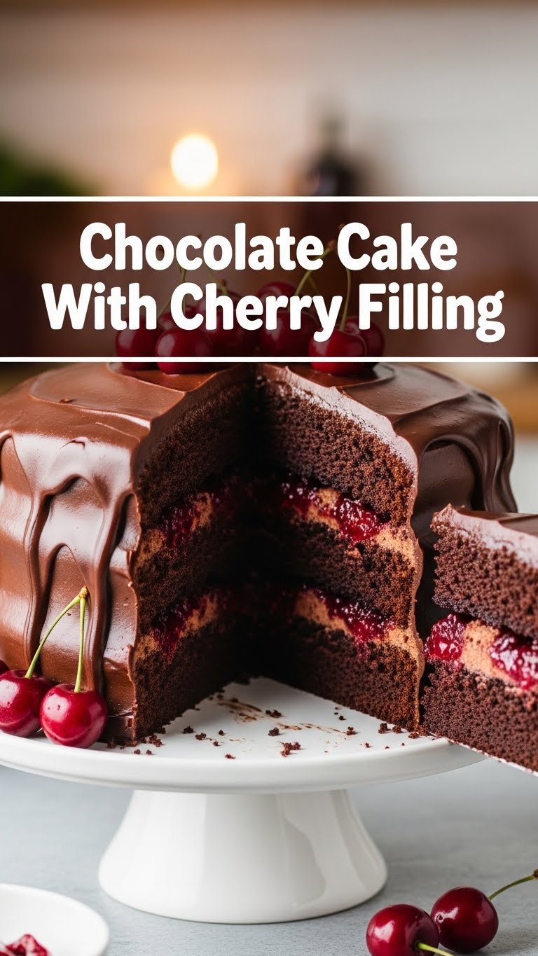 Chocolate Cake With Cherry Filling