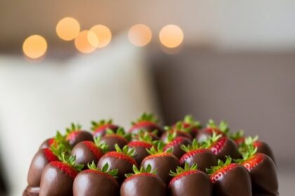 Chocolate Covered Strawberries On Cake