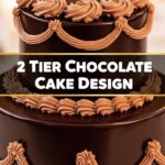 2 Tier Chocolate Cake Design