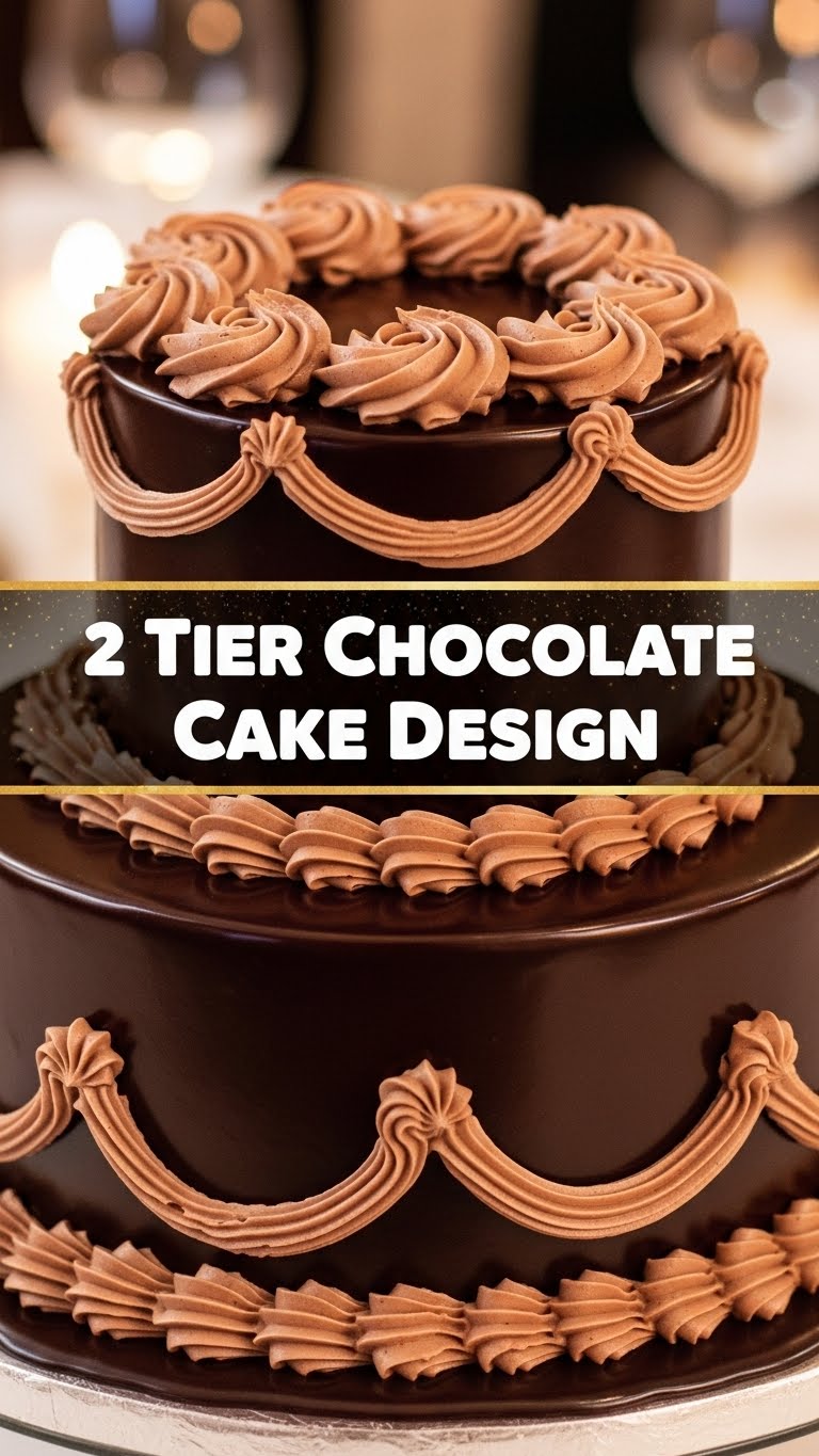 2 Tier Chocolate Cake Design