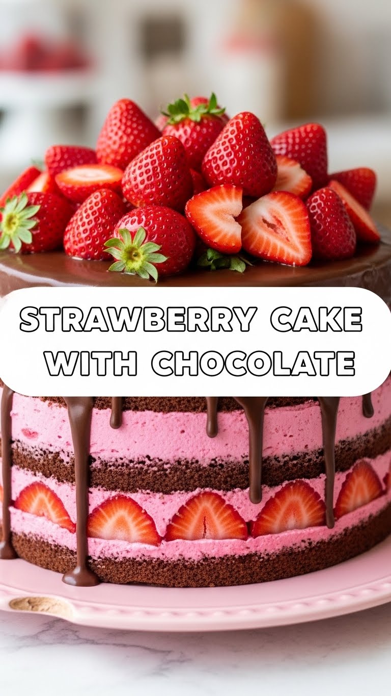Strawberry Cake With Chocolate