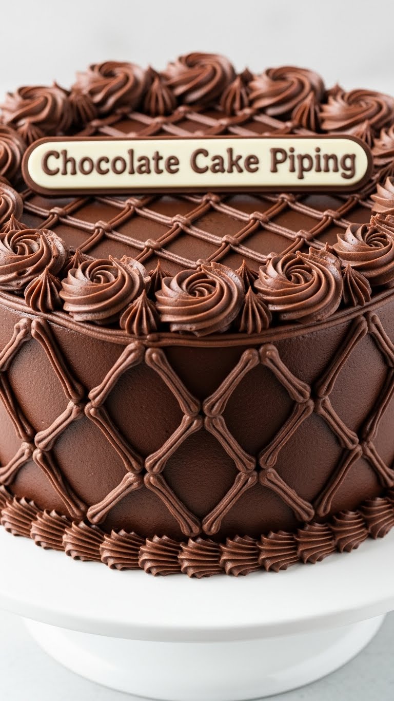 Chocolate Cake Piping