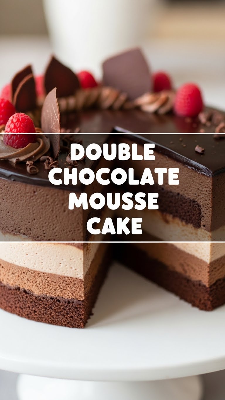 Double Chocolate Mousse Cake