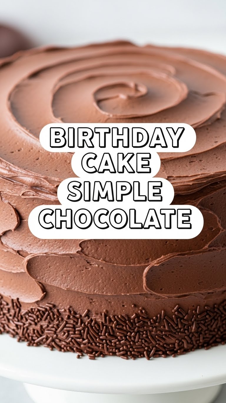 Birthday Cake Simple Chocolate