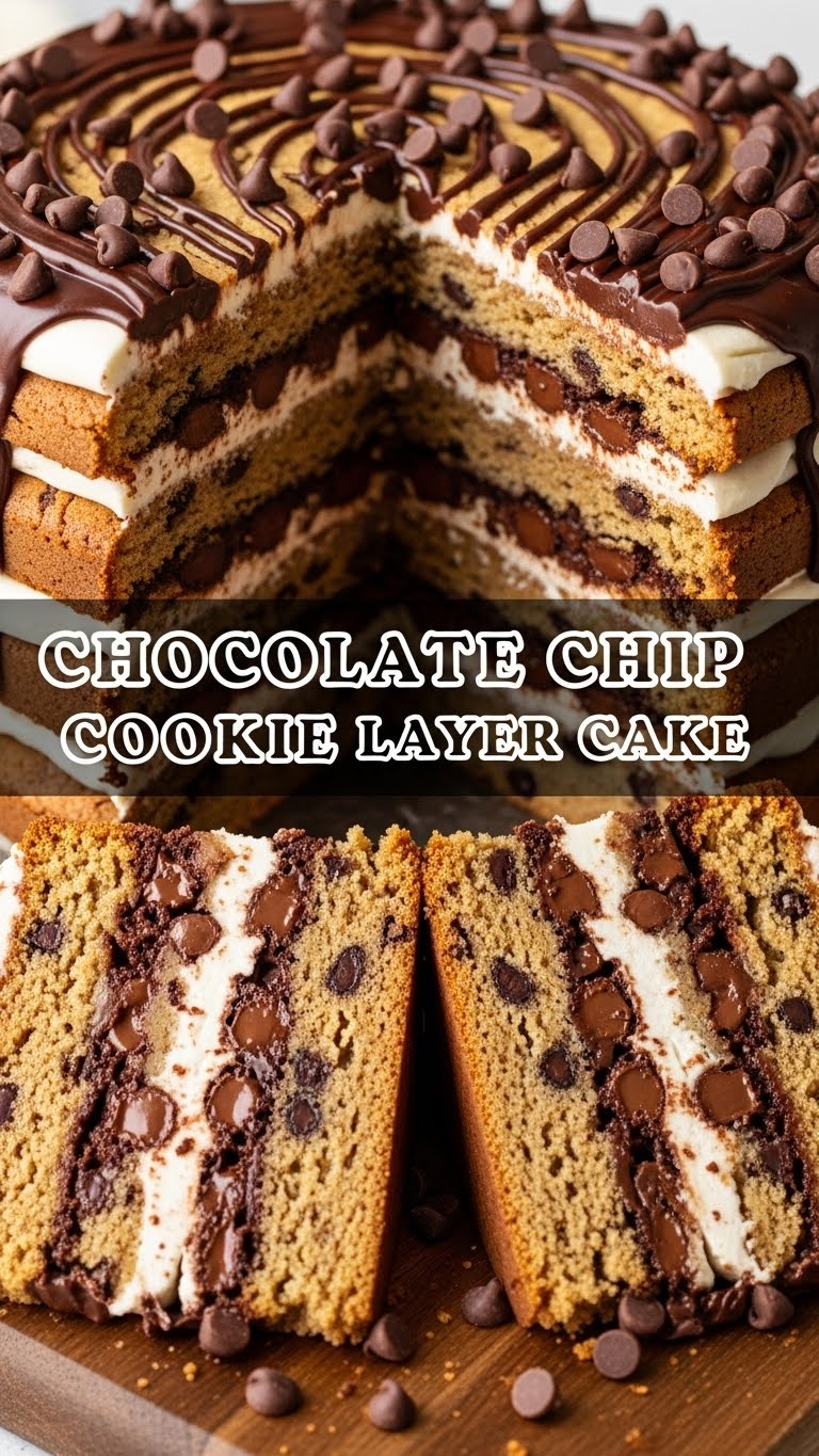 Chocolate Chip Cookie Layer Cake