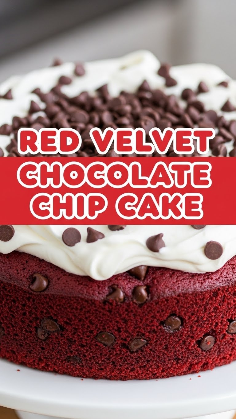 Red Velvet Chocolate Chip Cake
