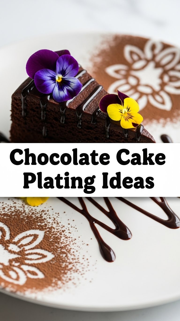 Chocolate Cake Plating Ideas