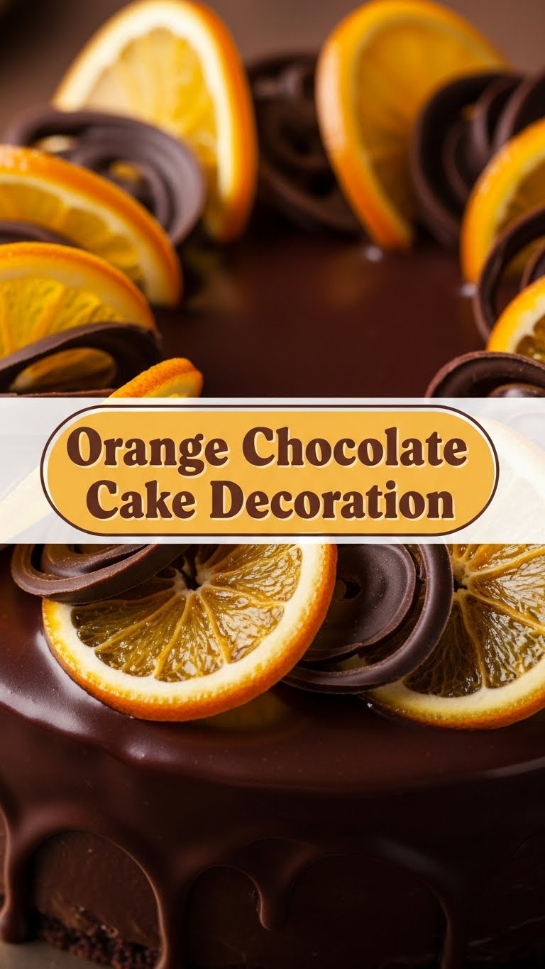 Orange Chocolate Cake Decoration