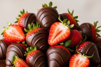 Chocolate Dipped Strawberry Cake