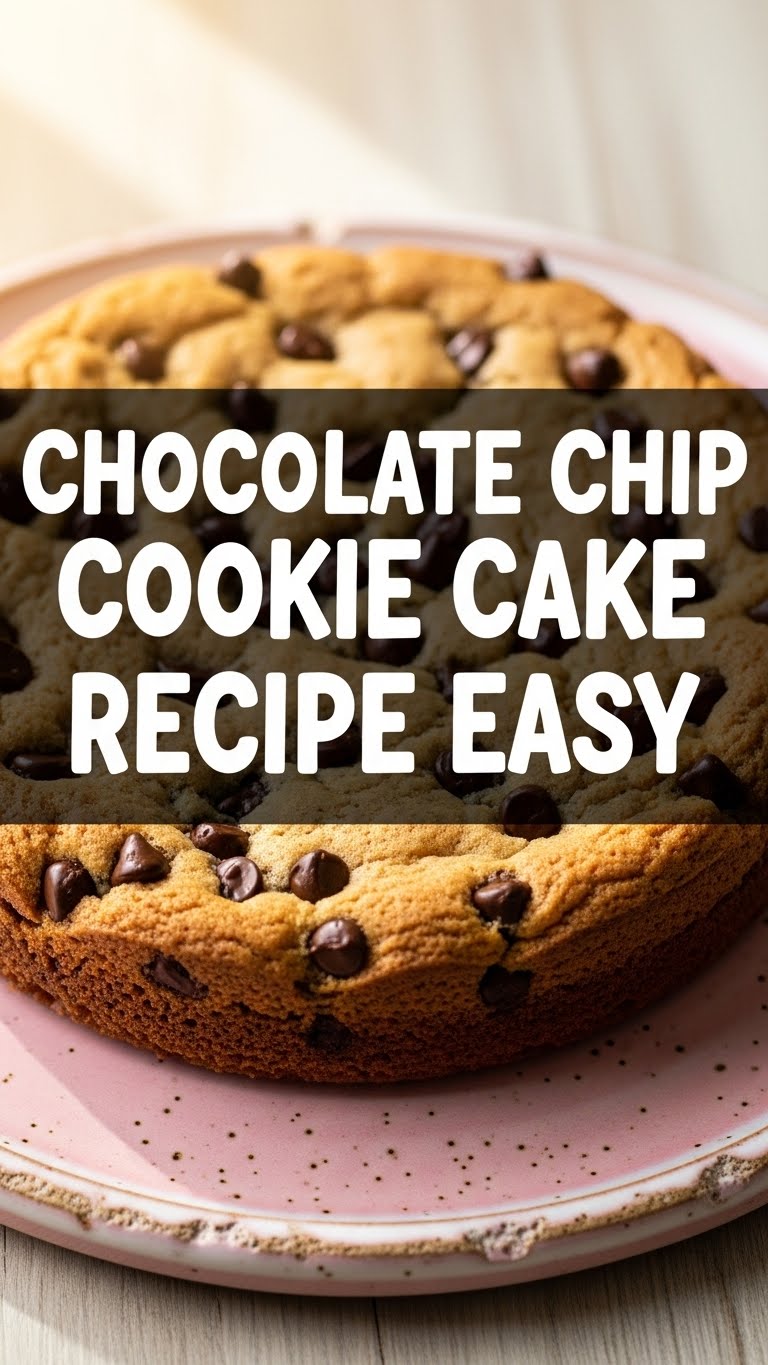 Chocolate Chip Cookie Cake Recipe Easy
