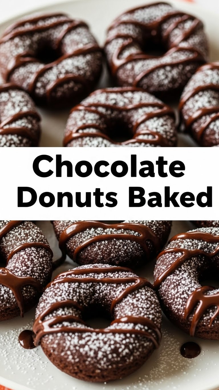 Chocolate Cake Donuts Baked
