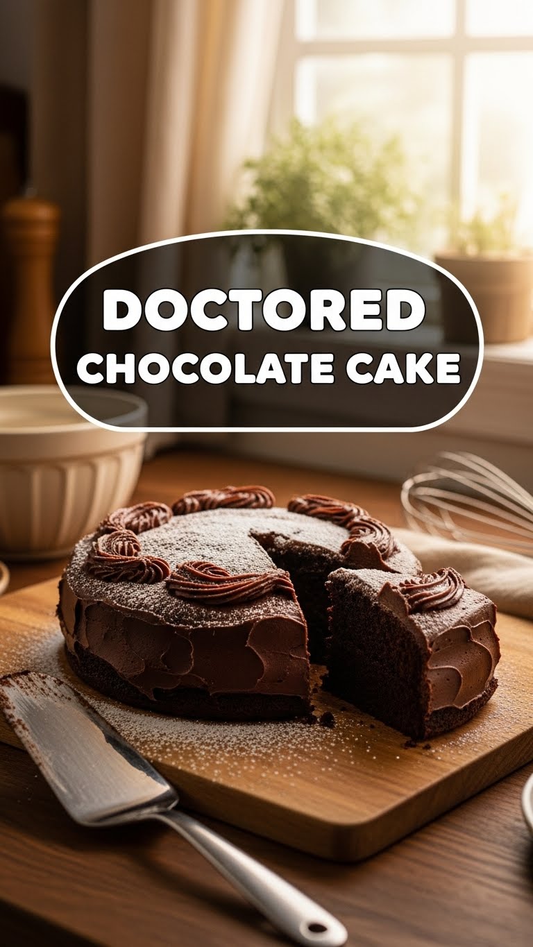 Doctored Chocolate Cake