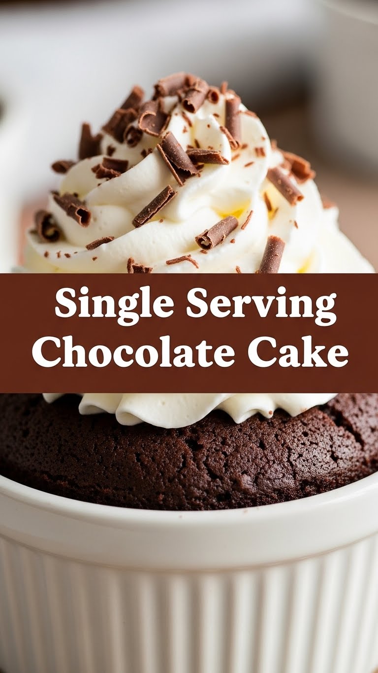 Single Serving Chocolate Cake