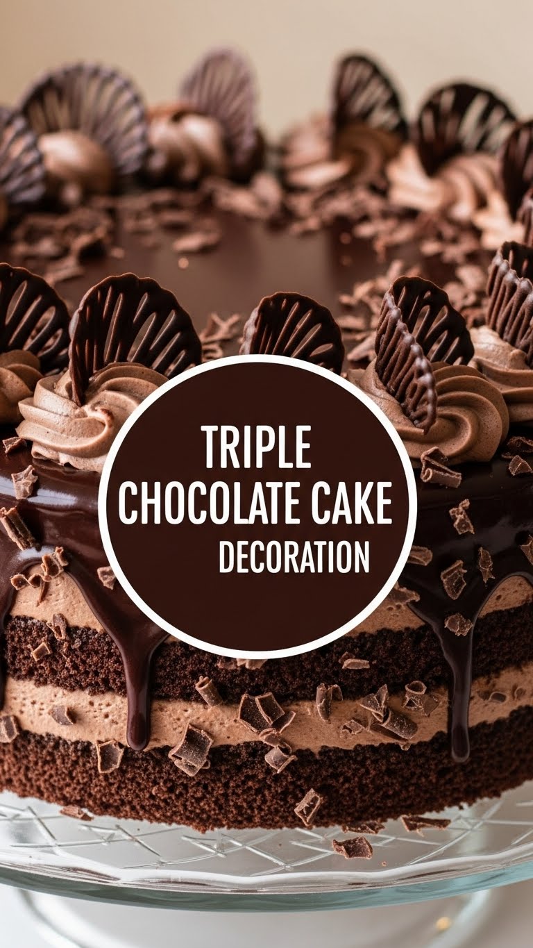 Triple Chocolate Cake Decoration