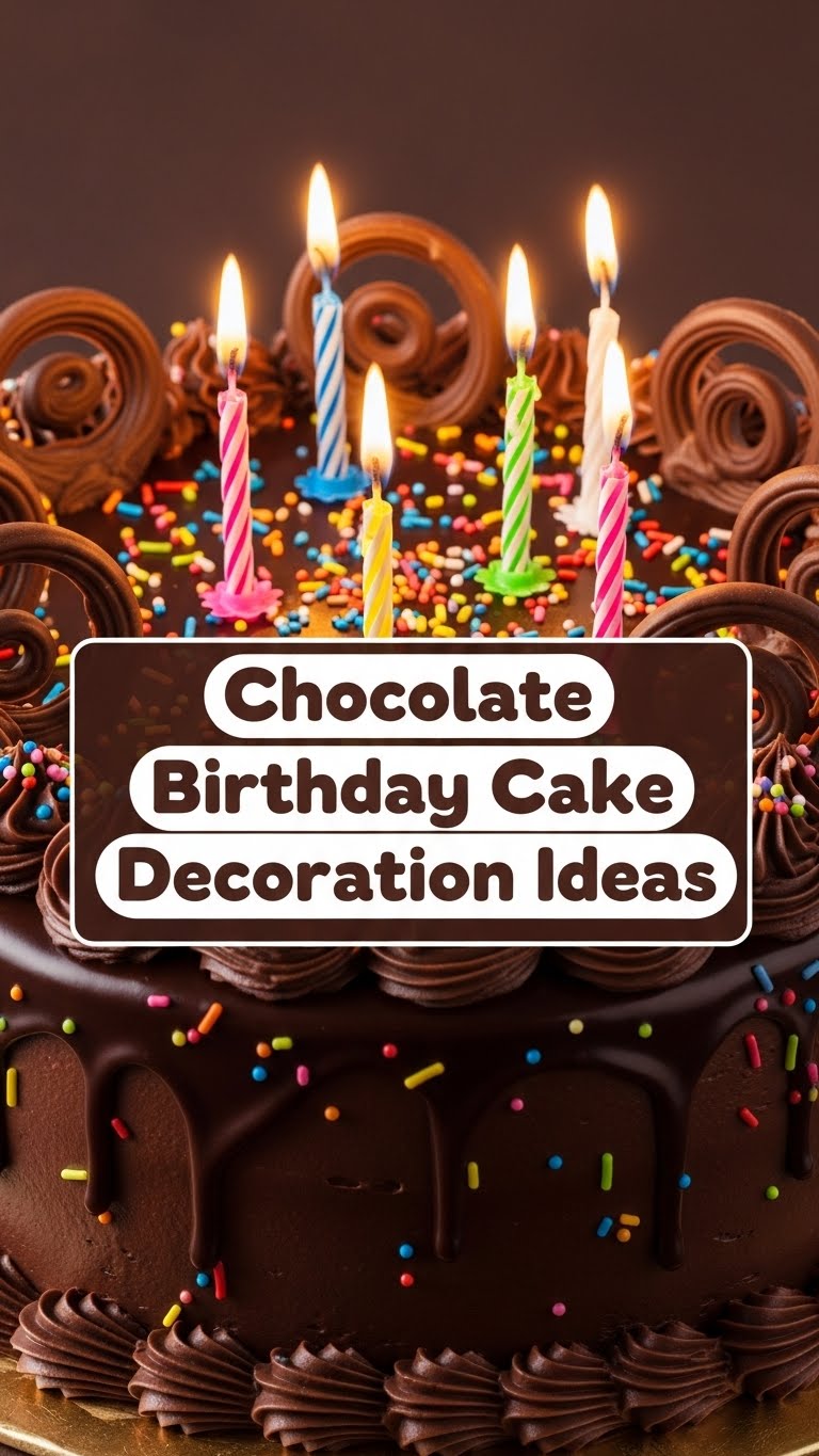 Chocolate Birthday Cake Decoration Ideas
