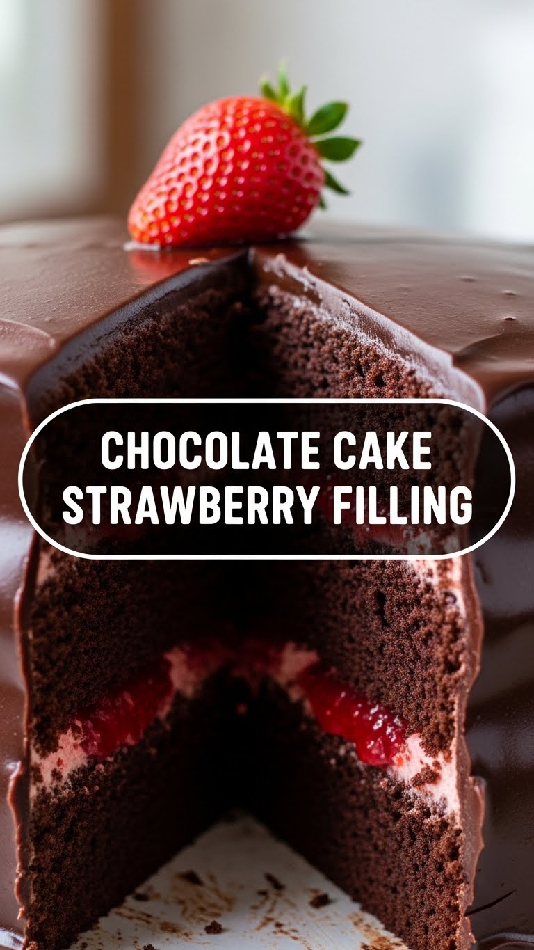 Chocolate Cake Strawberry Filling