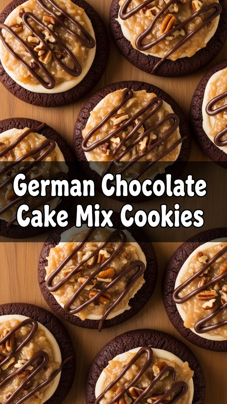 German Chocolate Cake Mix Cookies