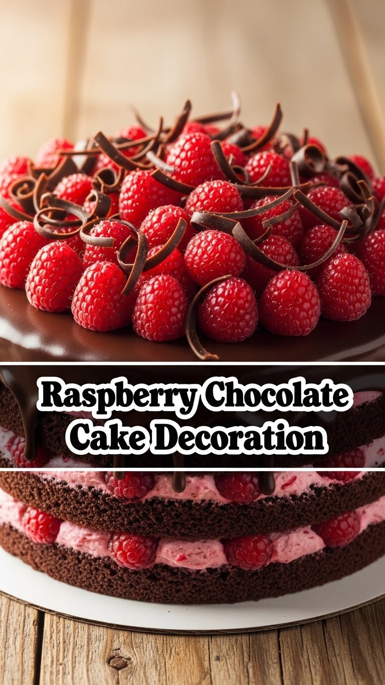 Raspberry Chocolate Cake Decoration