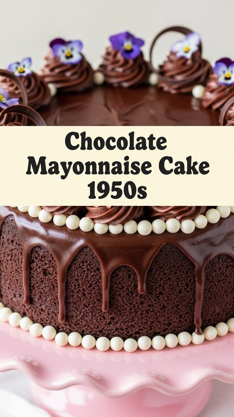 Chocolate Mayonnaise Cake 1950s