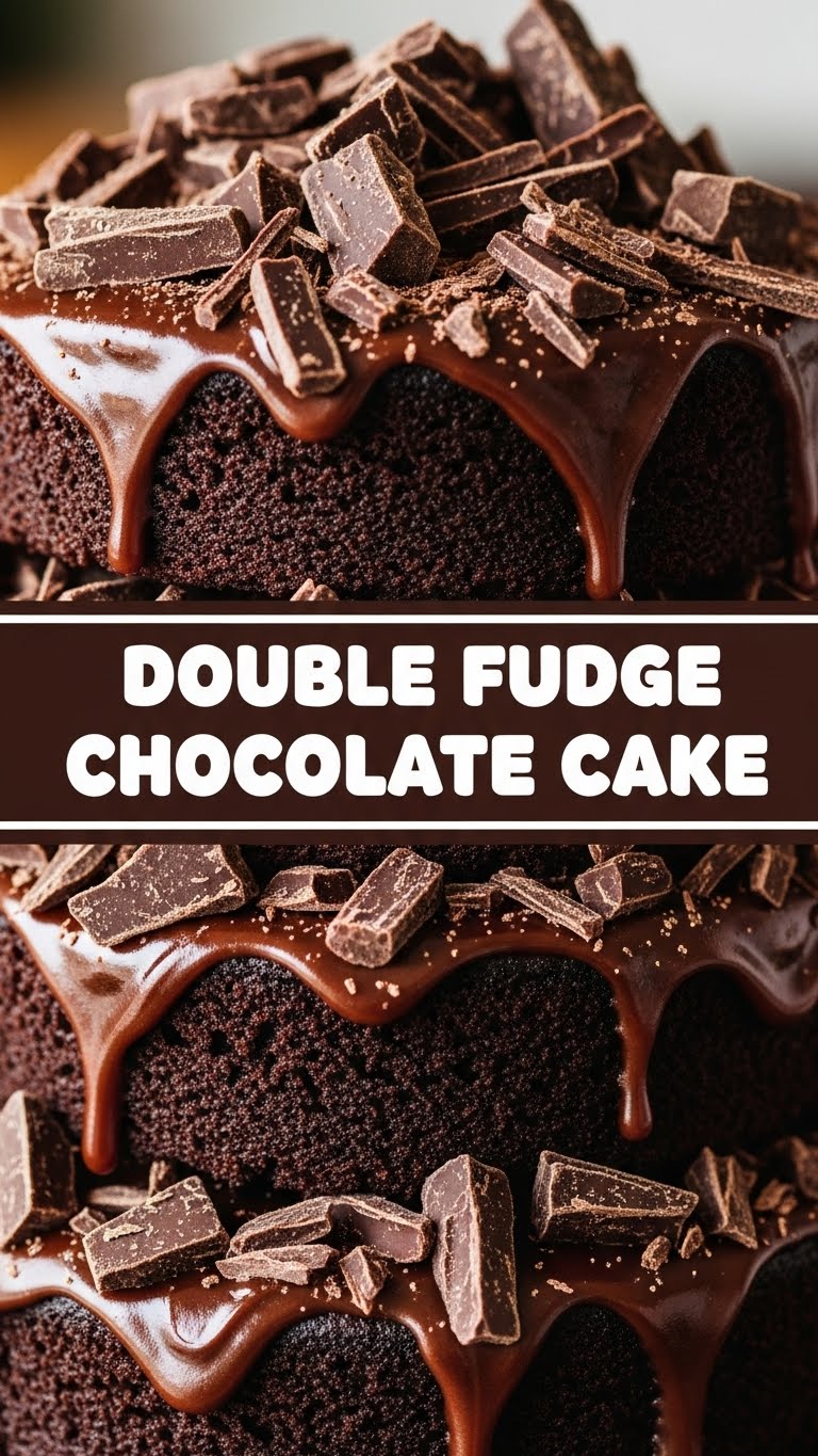 Double Fudge Chocolate Cake