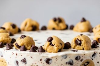 Chocolate Chip Cookie Dough Ice Cream Cake